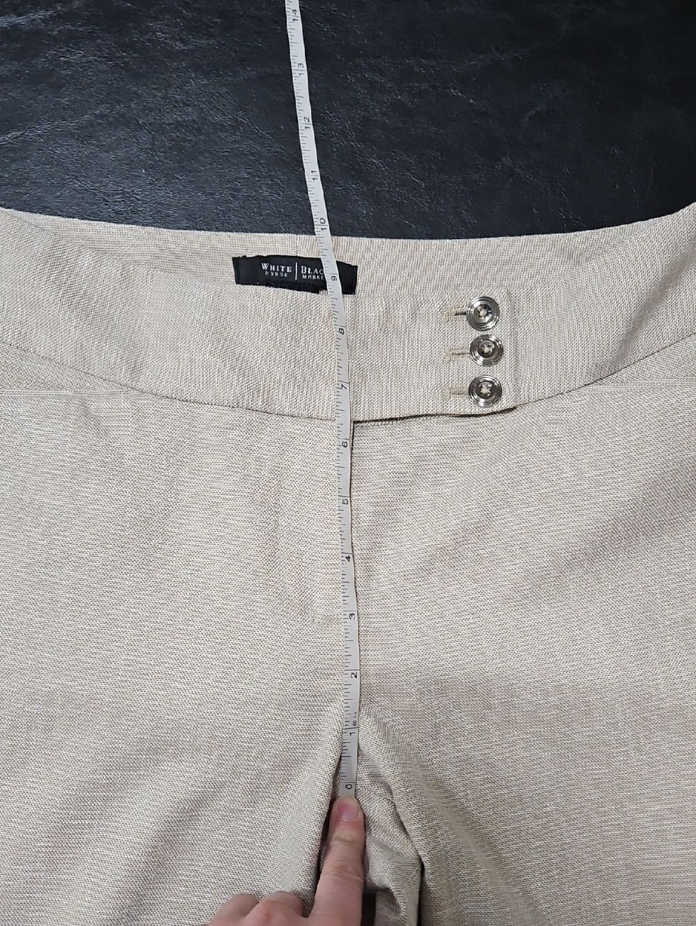 ​White House Black Market Flare Pants Size 6 Short Tan Career Office Siren - Picture 7 of 8